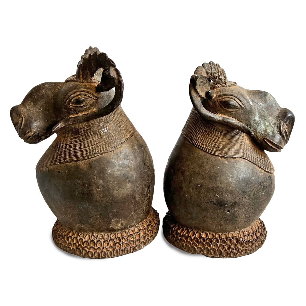 Bronze Benin Ram Head - Thumbnail 9