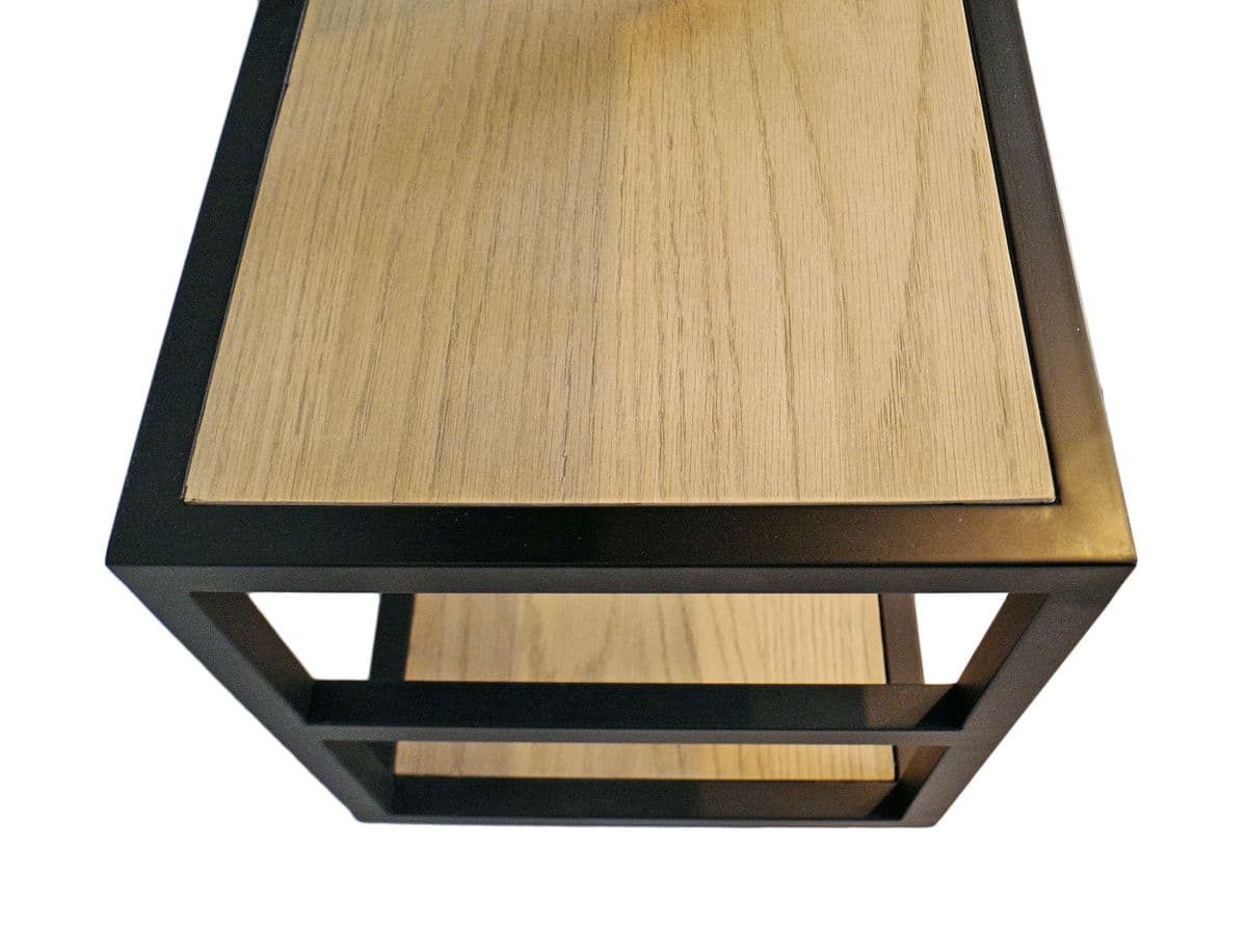 Modern Iron & Oak Display Shelf - Thumbnail 9