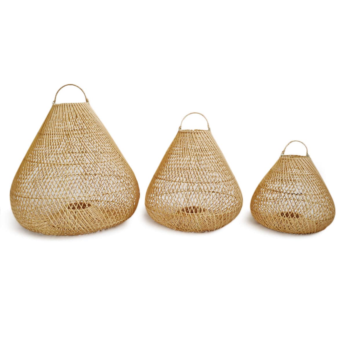 Raw Rattan Batu Drop Lantern Medium - Thumbnail 9