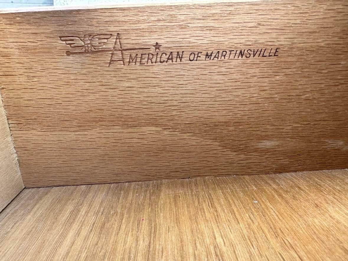 Pair of American of Martinsville Mid-Century Modern Walnut Chests of Drawers - Rare Find - Thumbnail 9