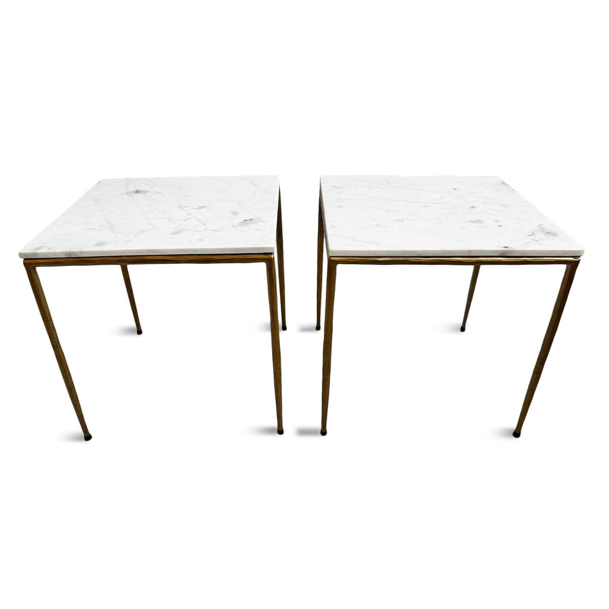 White Marble Square Side Table - Thumbnail 9