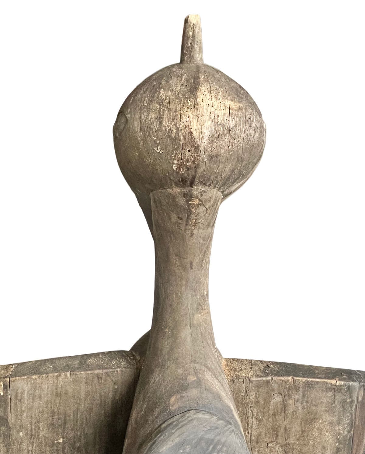 Old Large Senufo Wood Hornbill Figure - Thumbnail 9