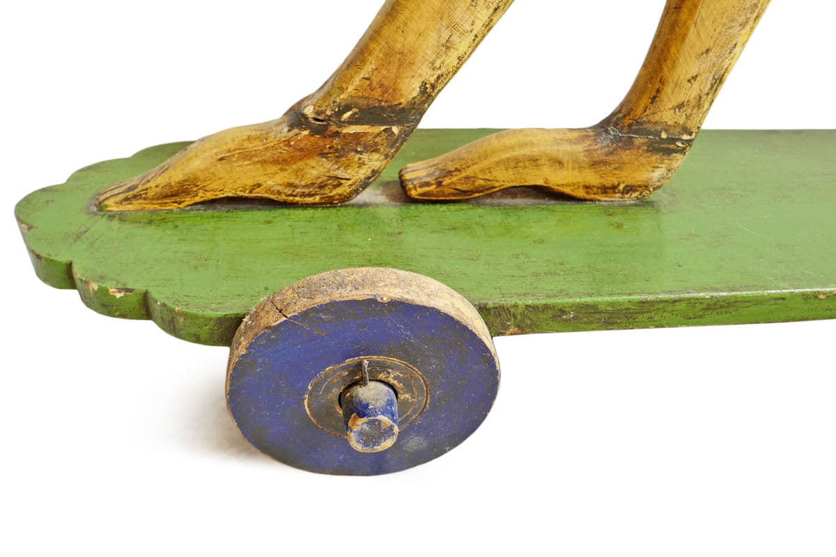 Vintage Wood Monkey on Wheels - Thumbnail 9