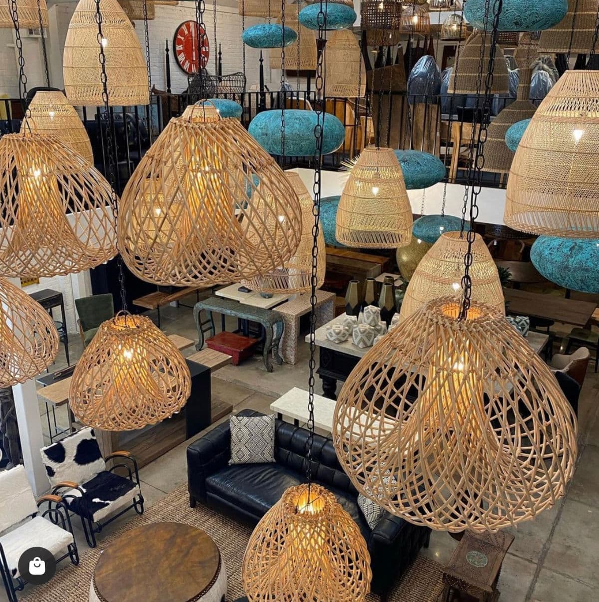 Rattan Java Drop Lantern Large - Thumbnail 9