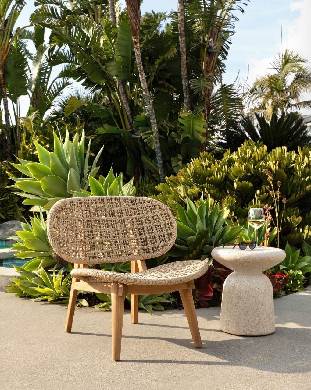 Outdoor Oval Woven Easy Chair - Thumbnail 9