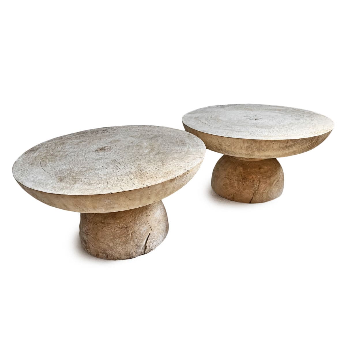Round Bleached Milan Coffee Table - Thumbnail 9
