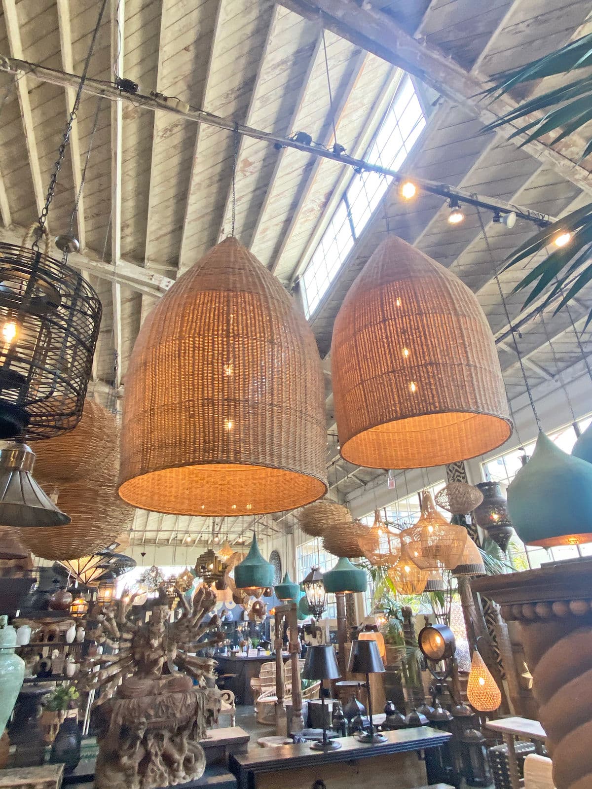 Giant Raw Rattan Pod Lantern - Thumbnail 9