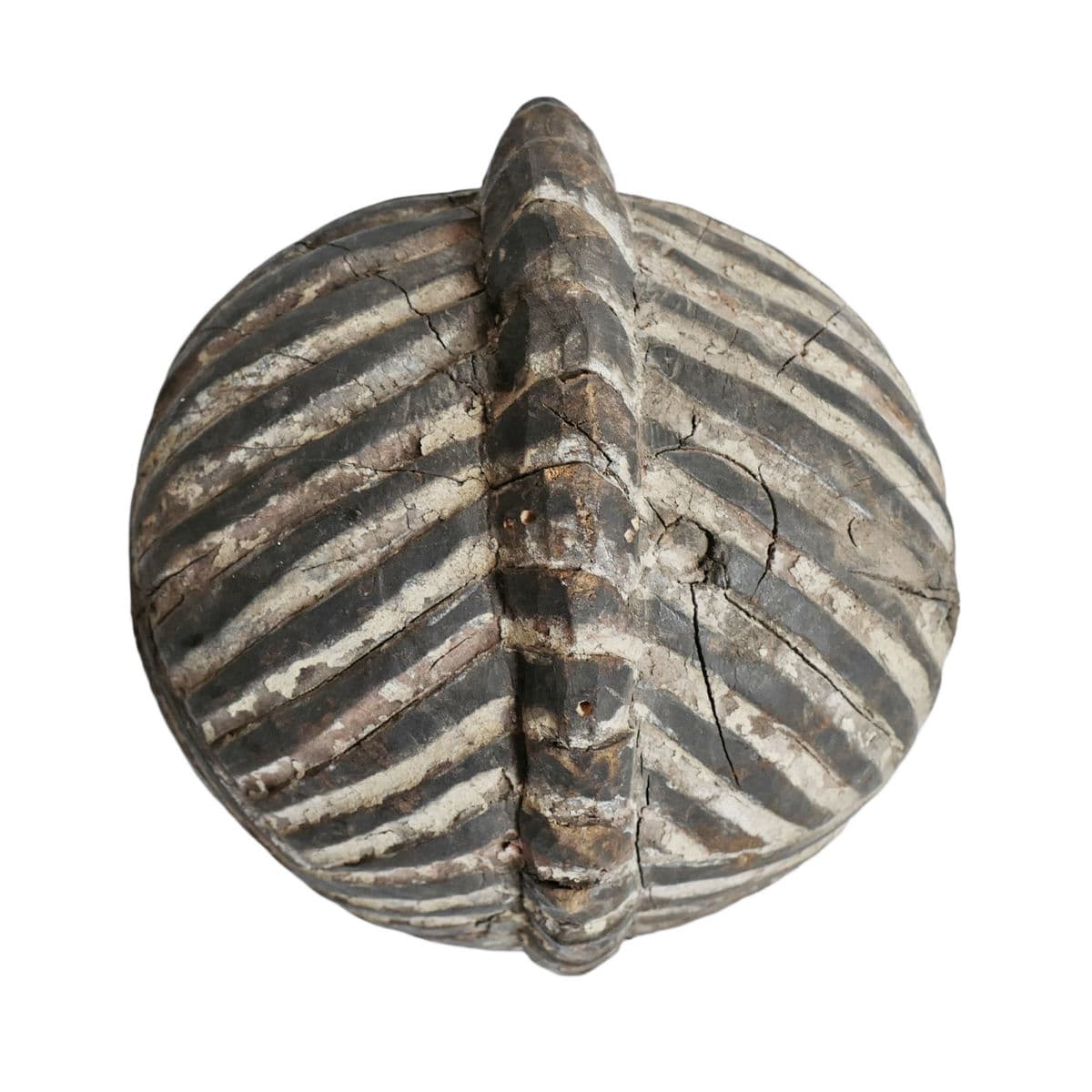 Vintage Kuba Helmet Mask on Stand - Thumbnail 9