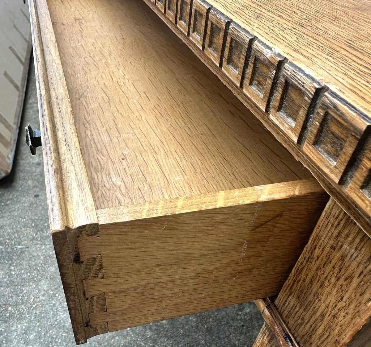 Vintage Romweber Viking Oak Desk - Circa 1960s - Thumbnail 9