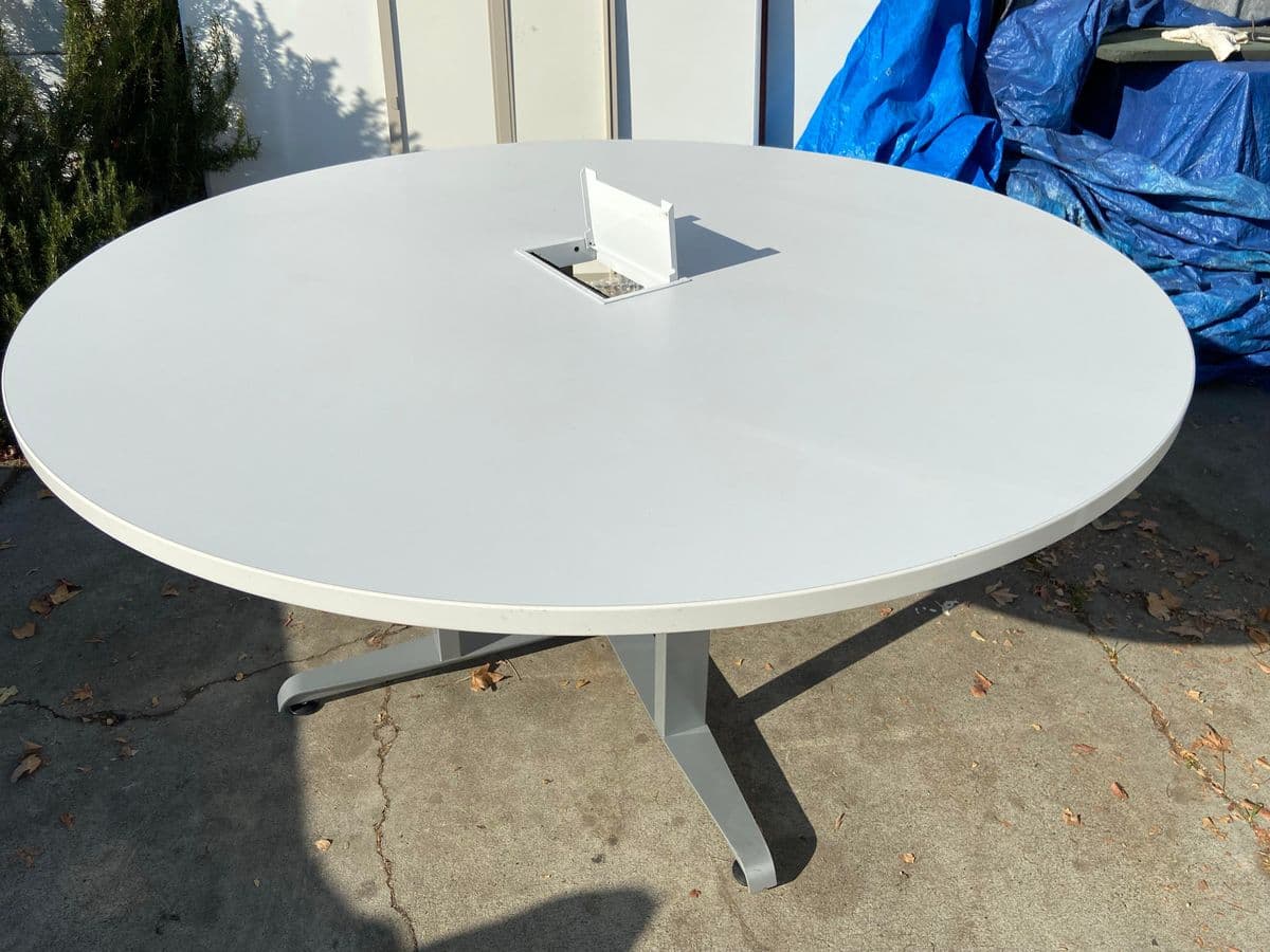 Enwork Modern Round Conference Table - Thumbnail 8