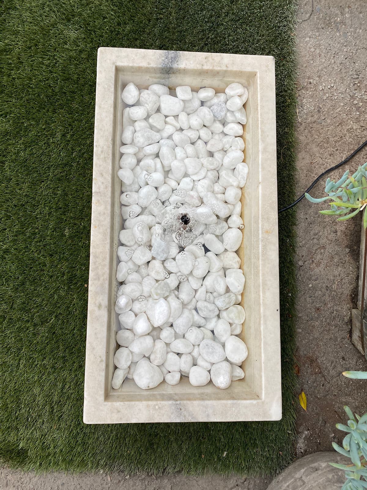 Vintage White Marble Garden Fountain - Thumbnail 9