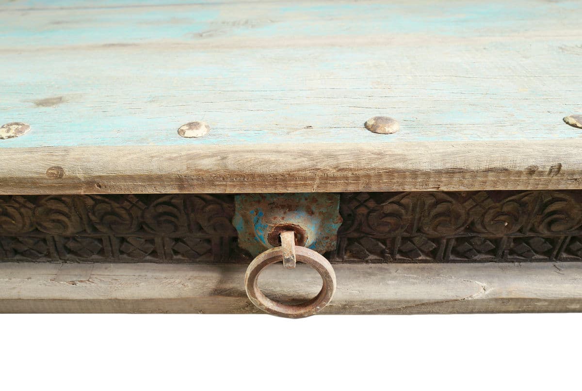 Old Teak Takhat Coffee Table - Thumbnail 10