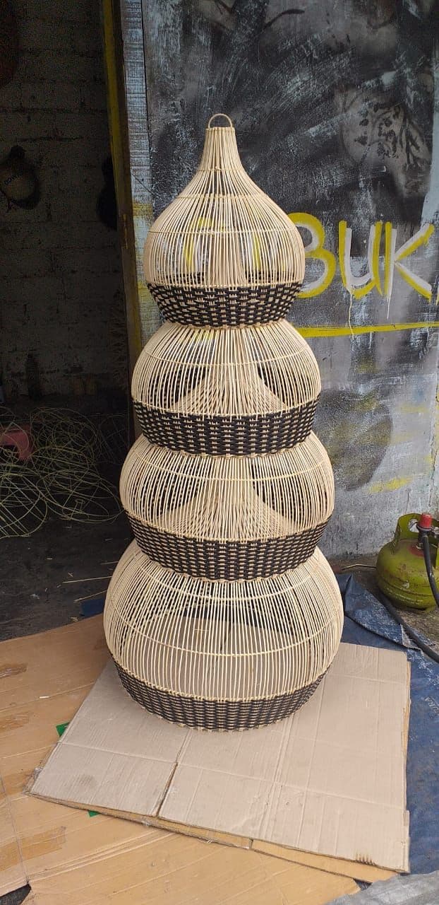 Wicker Tux Gourd Lantern XL - Thumbnail 10