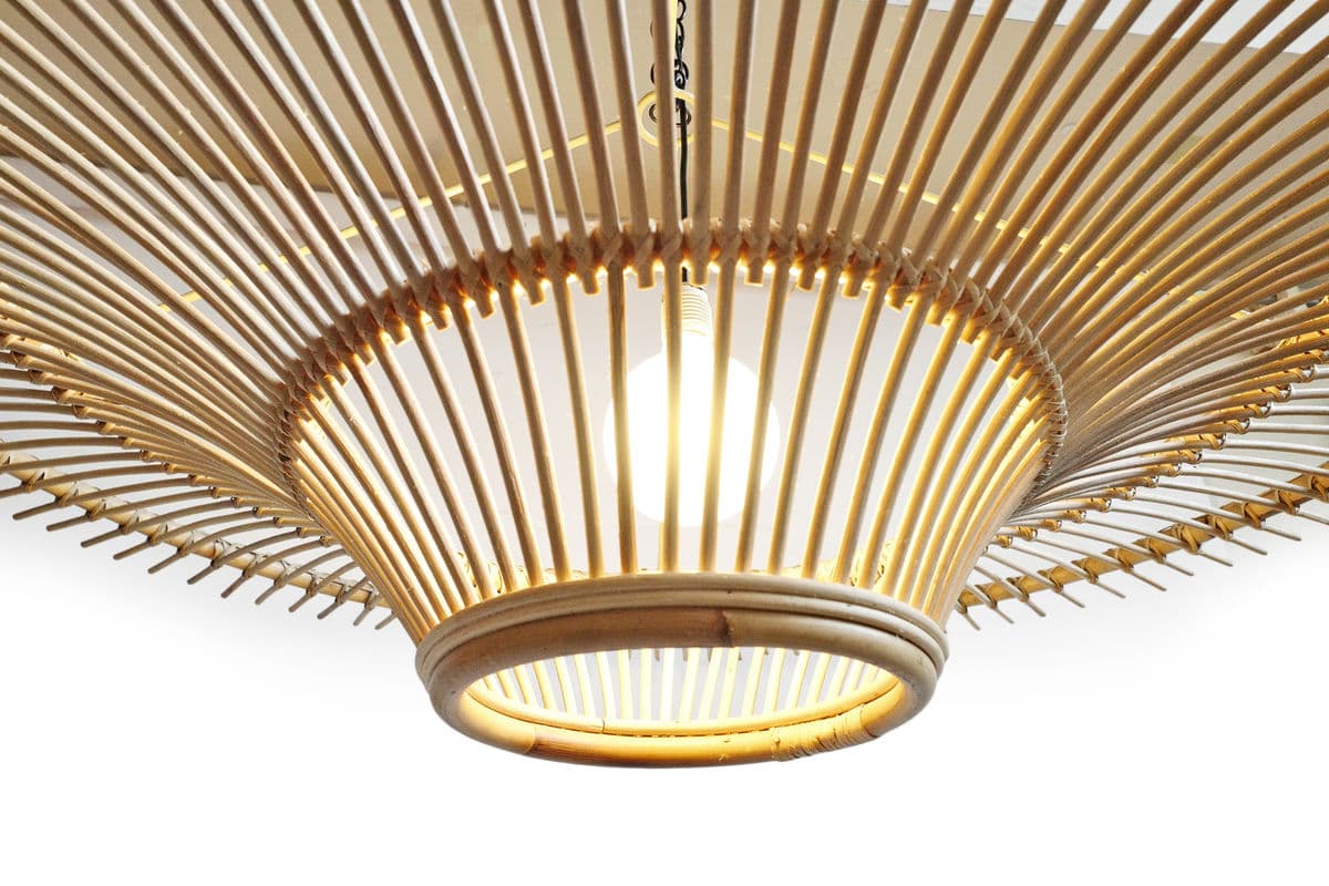 Rattan Sun Ray Pendant Large - Thumbnail 10