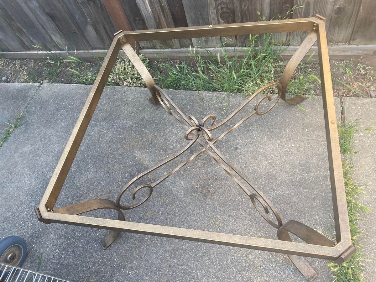 Vintage Glass and Metal Coffee Table - Thumbnail 9