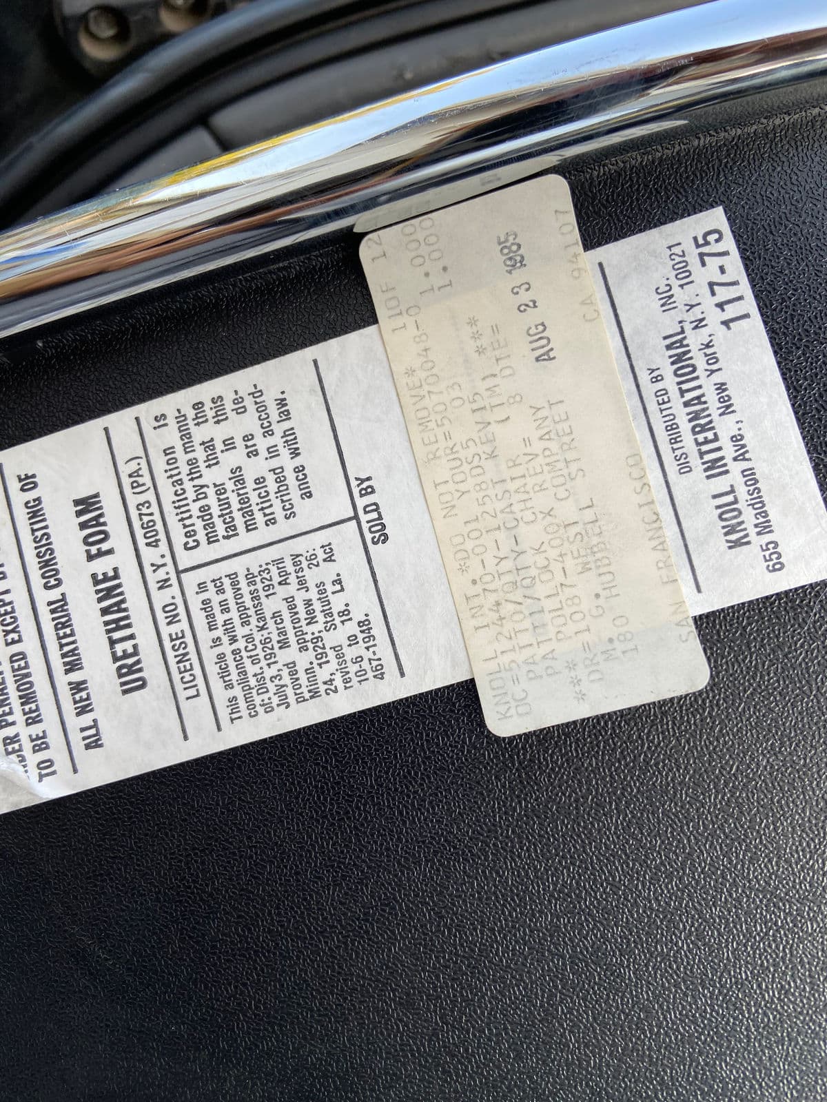 1980s Charles Pollock Mid-Century Modern Executive Desk Chair for Knoll - Thumbnail 9