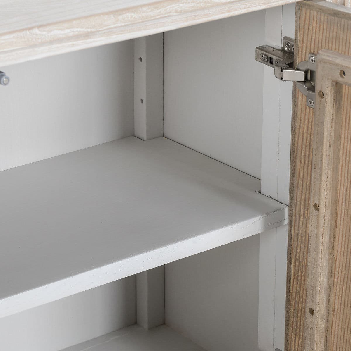 Modern Beige & Brown Wood Sideboard - Thumbnail 10