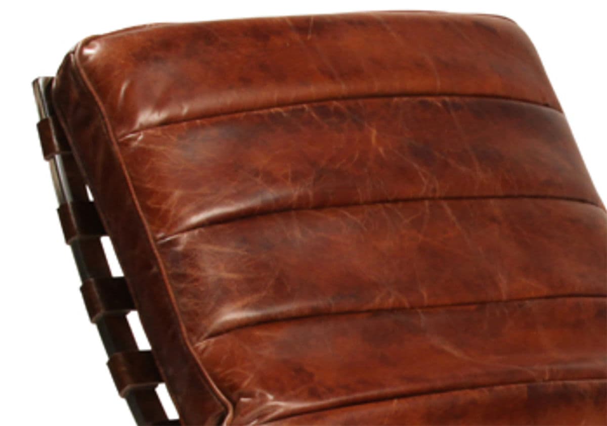 Modern Chestnut & Chrome Chaise Lounge - Thumbnail 10