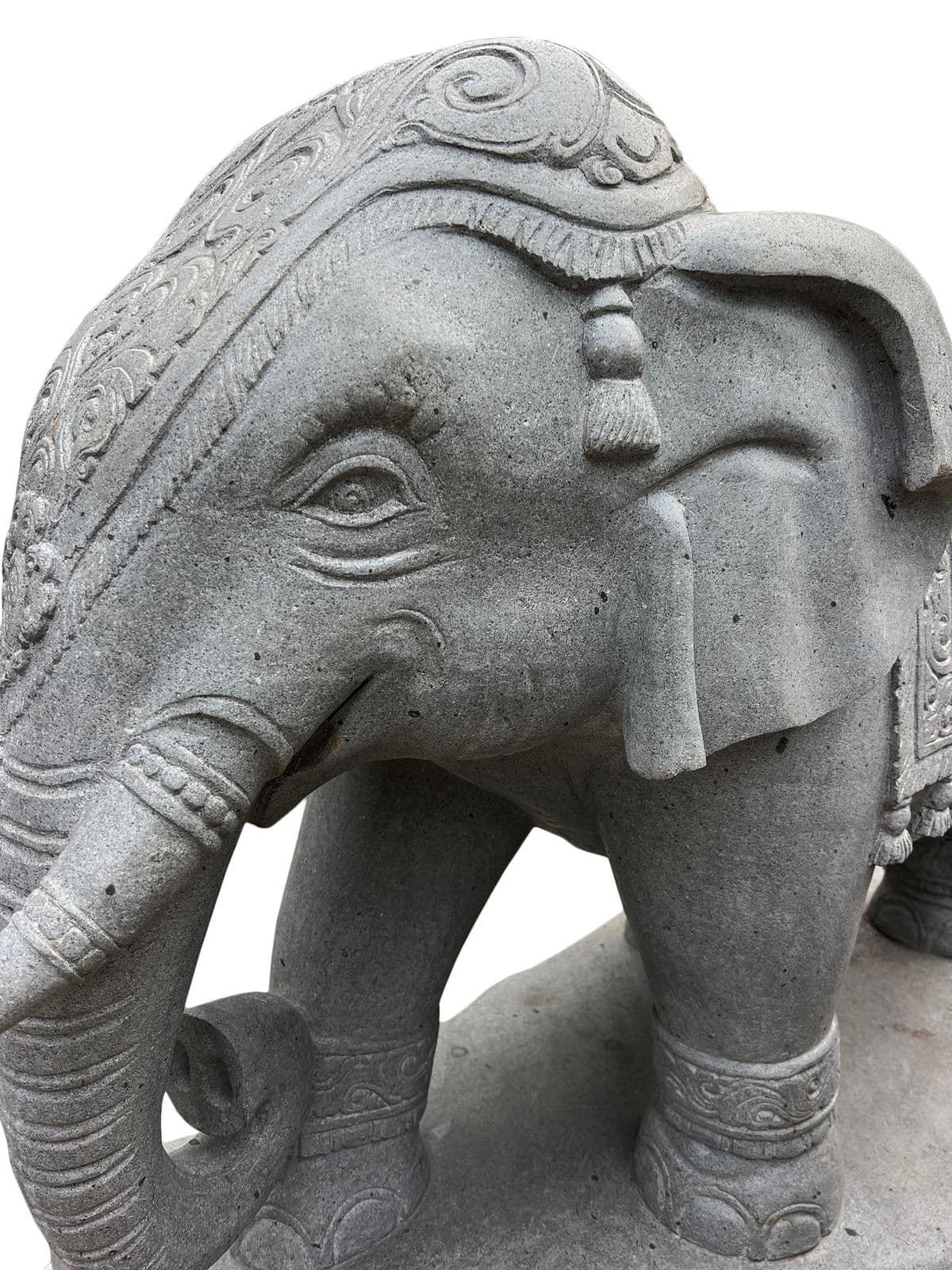 Pair of Stone Carved Elephant - Thumbnail 10
