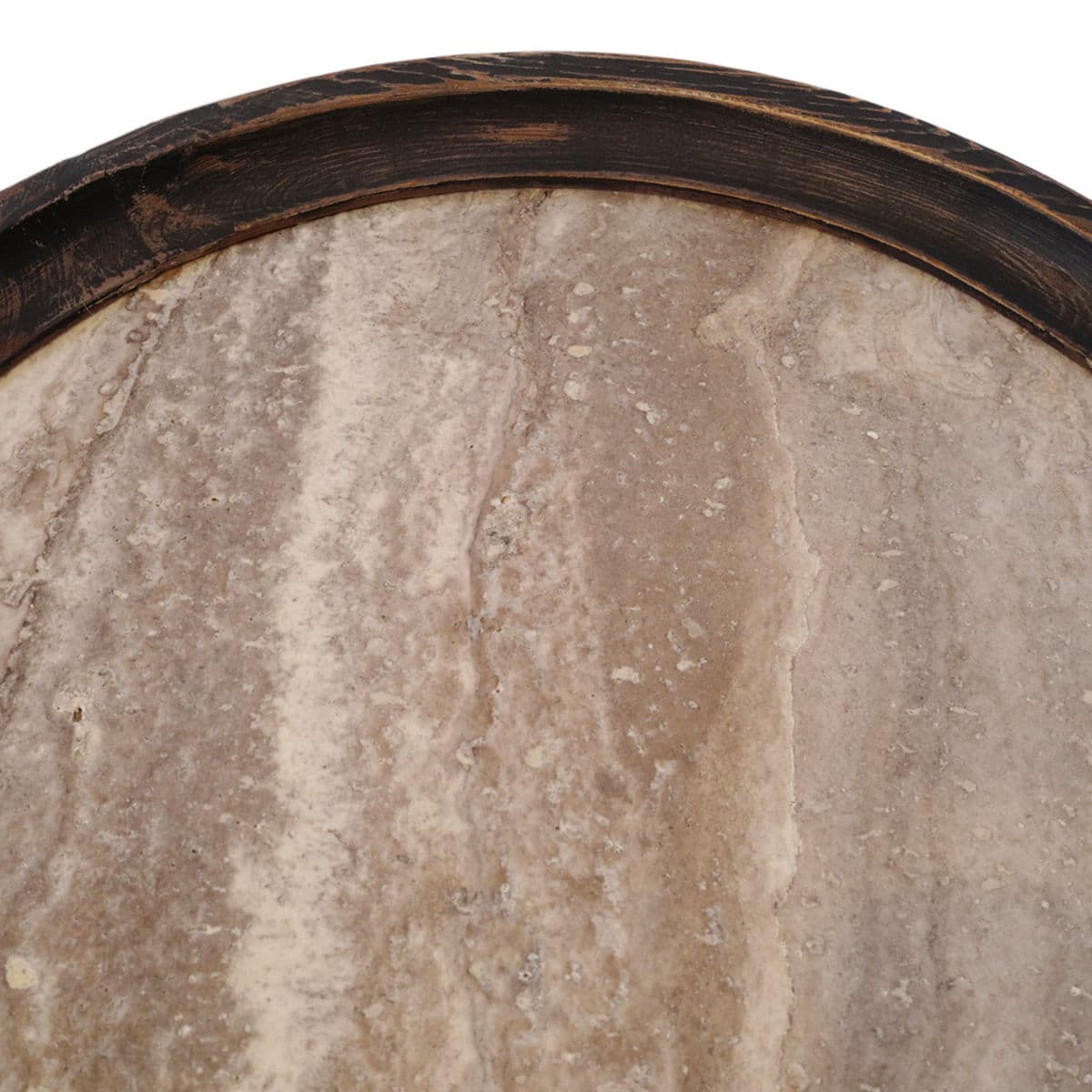 Alpine Marble & Elm Side Table - Thumbnail 10