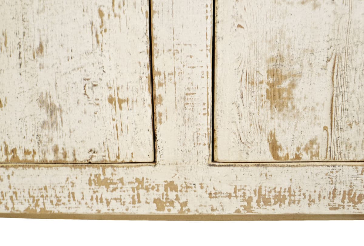 Vintage Aged Juhu White Sideboard - Thumbnail 10