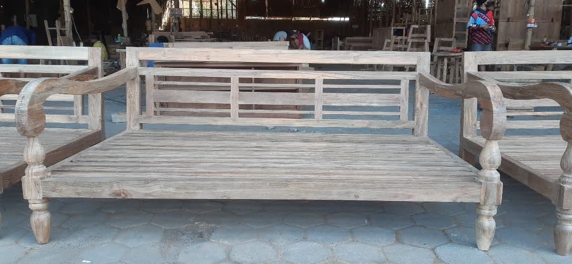 Outdoor Indoor Sutton Teak Daybed - Thumbnail 10