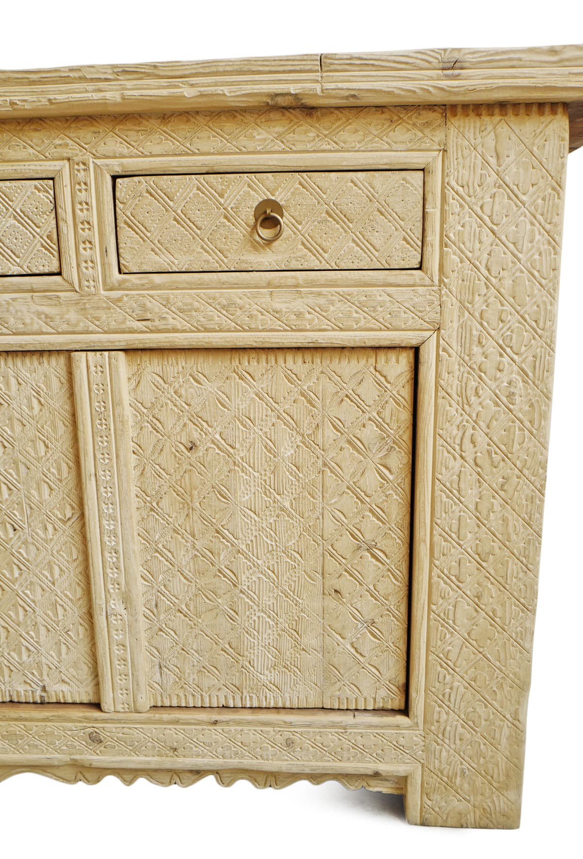 Bleached Carved Jilang Sideboard - Thumbnail 10