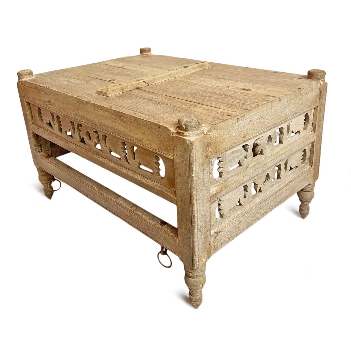 Antique Wood Baby Jhula Box Table - Thumbnail 10