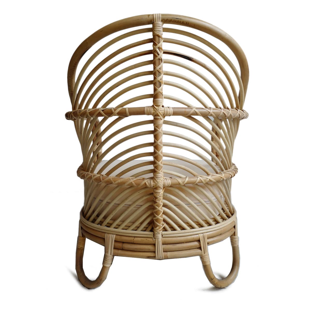 Retro Bamboo Easy Chair w/ Tropical Leaf - Thumbnail 10