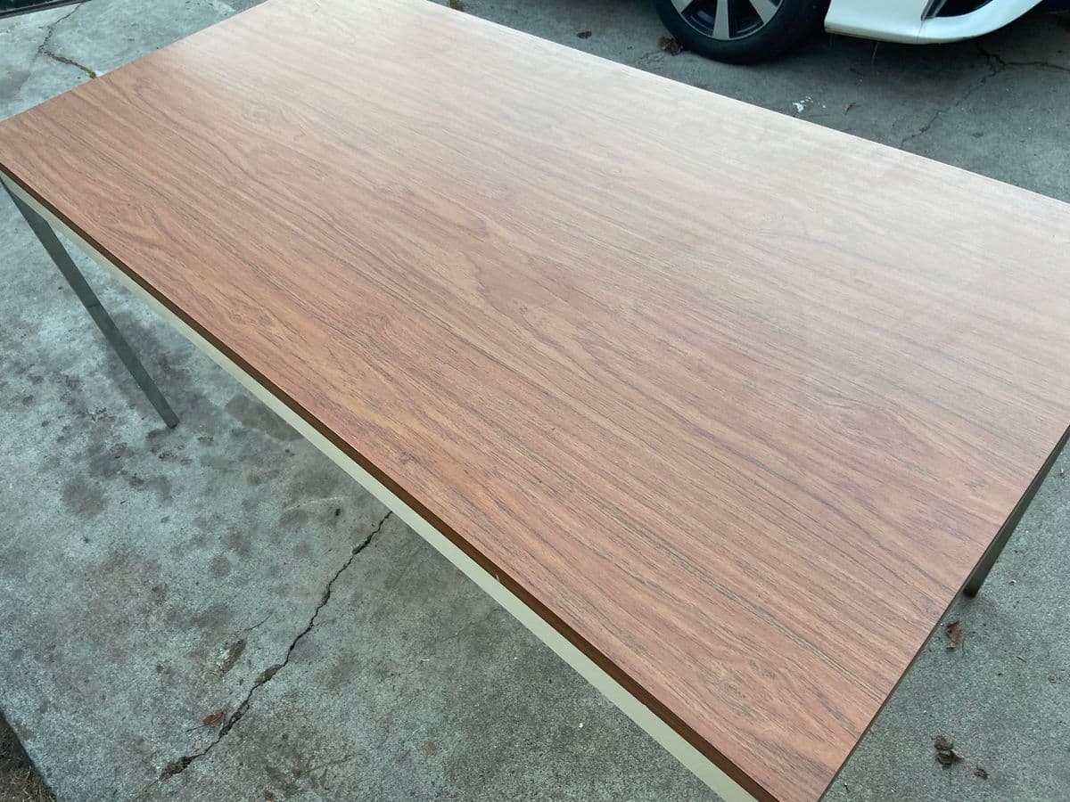 1980s Steelcase Vintage Mid Century Modern Writing Desk - Thumbnail 9