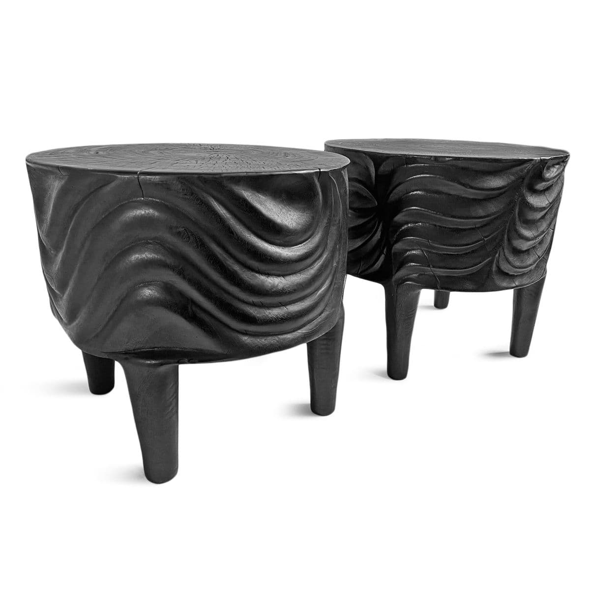 Black Wave Cake Table Stool - Thumbnail 10