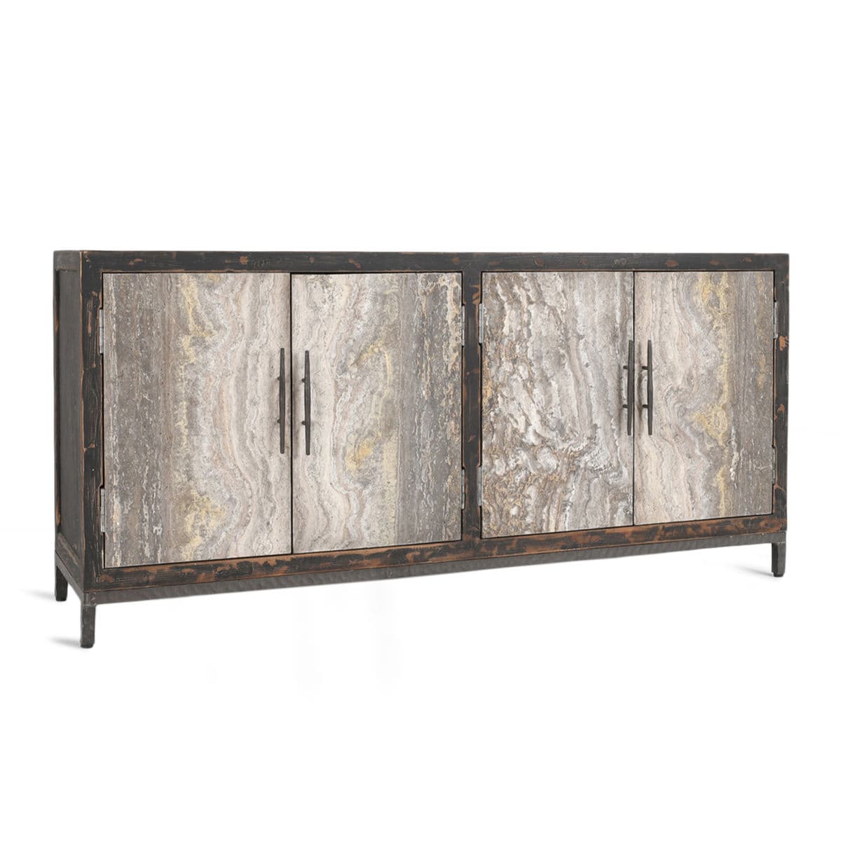 Marble Modern Rustic 4 Door Sideboard - Thumbnail 10