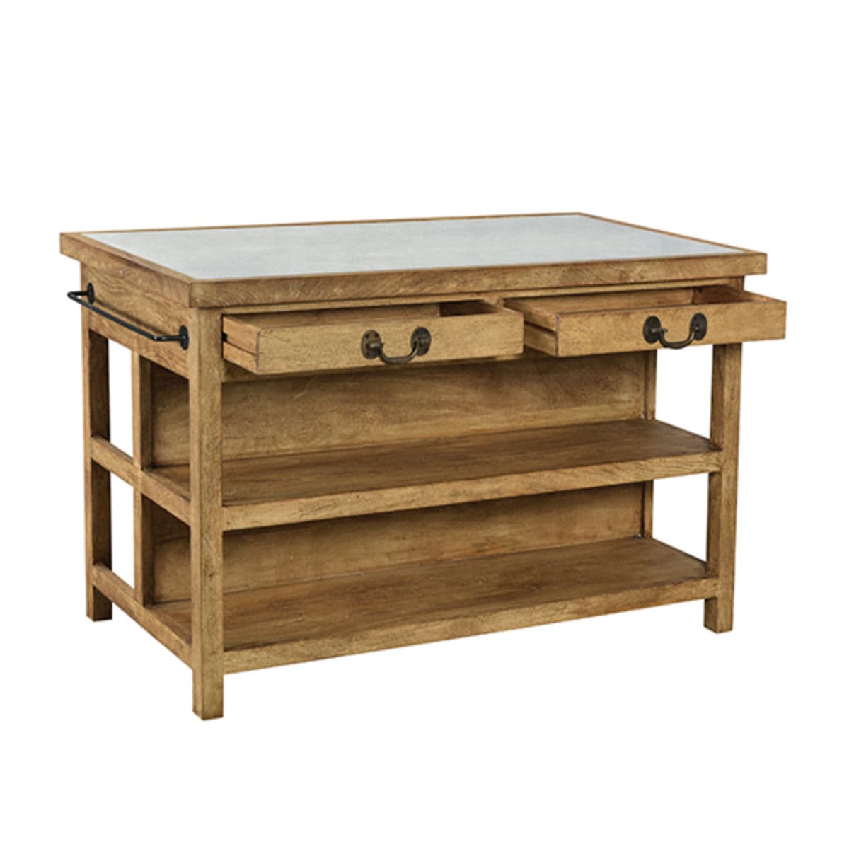 Farmhouse Wood & Marble Kitchen Island - Thumbnail 10