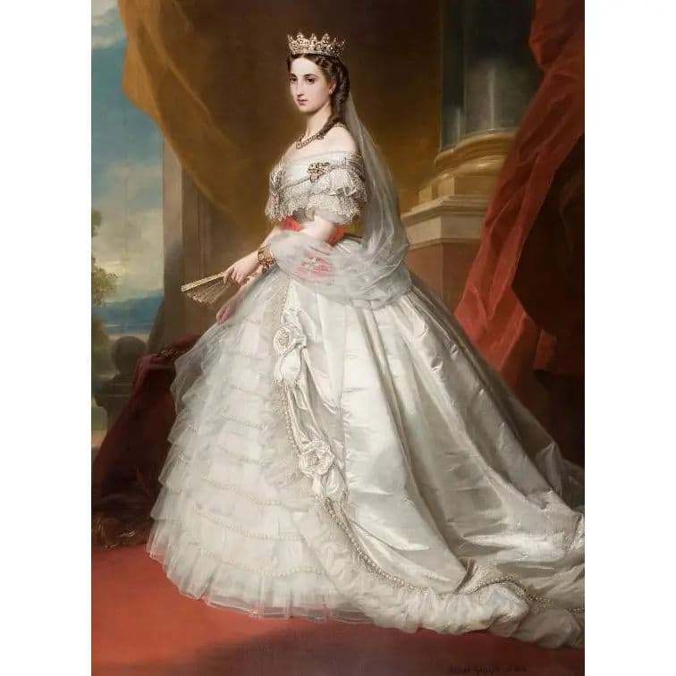 ‘Empress Carlota’ Mahogany Fauteuil - Circa 1860s With New Leather and Otomi Hand Embroidery Upholstery - Thumbnail 10