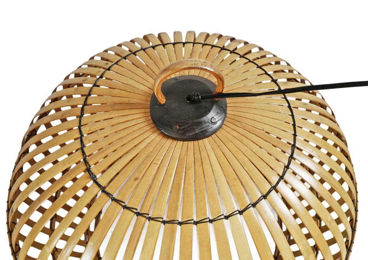 Bamboo Strip Cage Pendant Light - Thumbnail 10