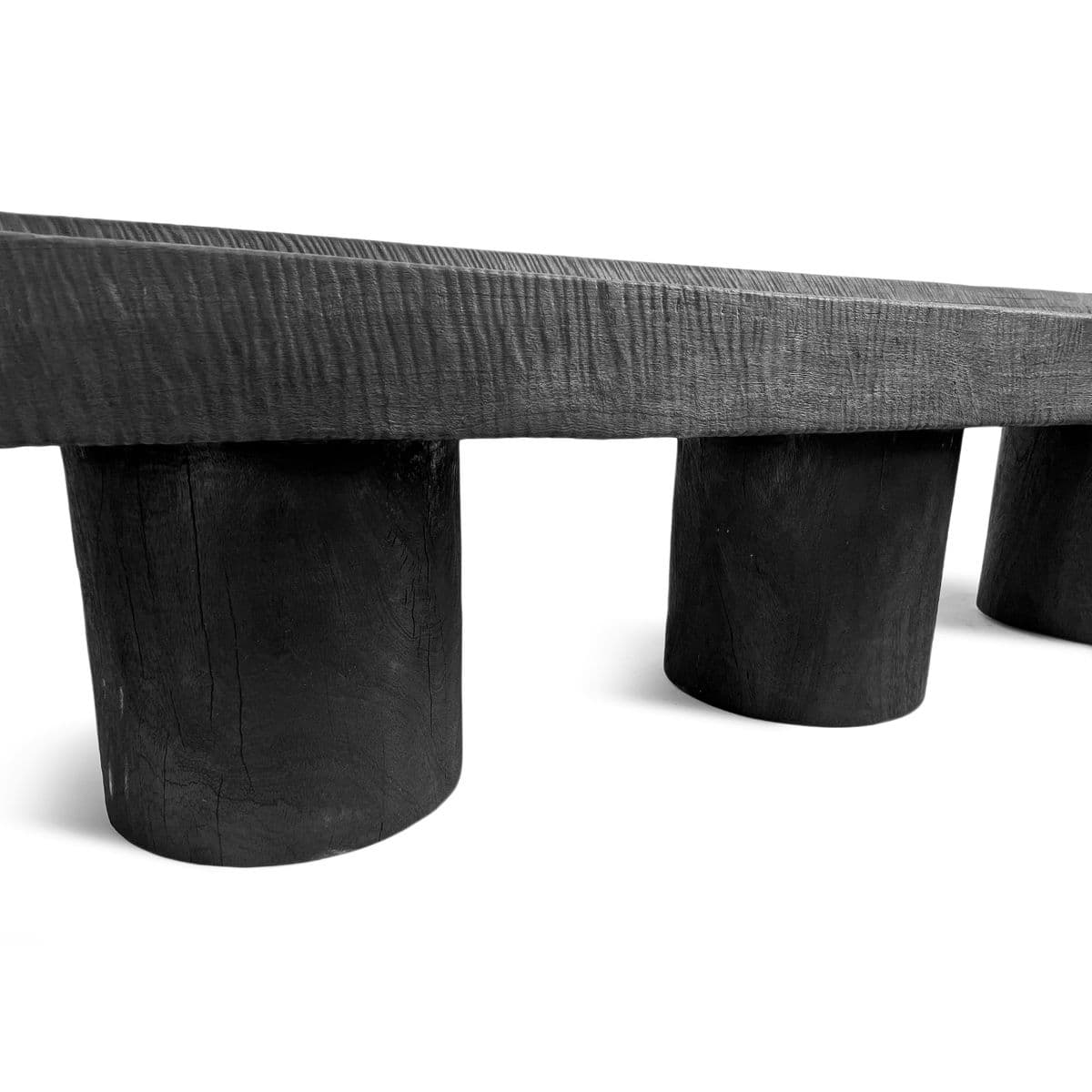 Black Three Pillar Slab Bench - Thumbnail 10