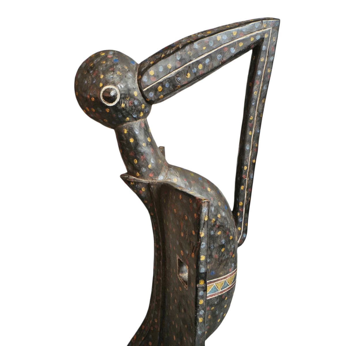 Large Vintage Senufo Prosperity Bird Statue - Thumbnail 10