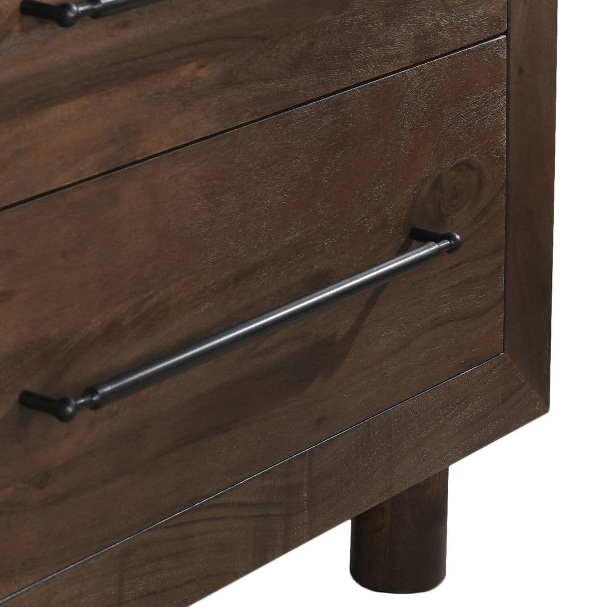 Modern Brown Acacia 9-Drawer Dresser - Thumbnail 10