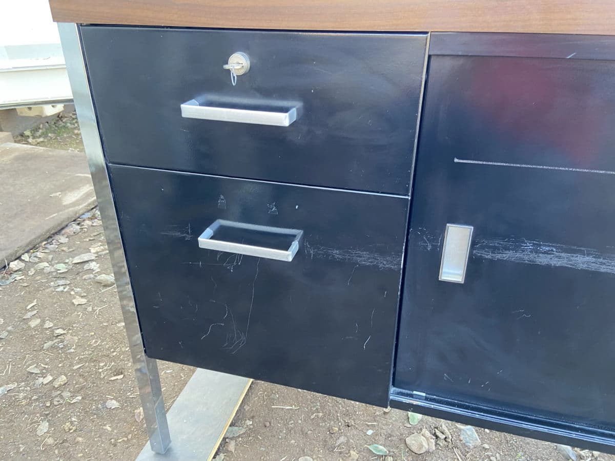 1980s Steelcase Vintage Mid Century Modern Metal Credenza - Thumbnail 10