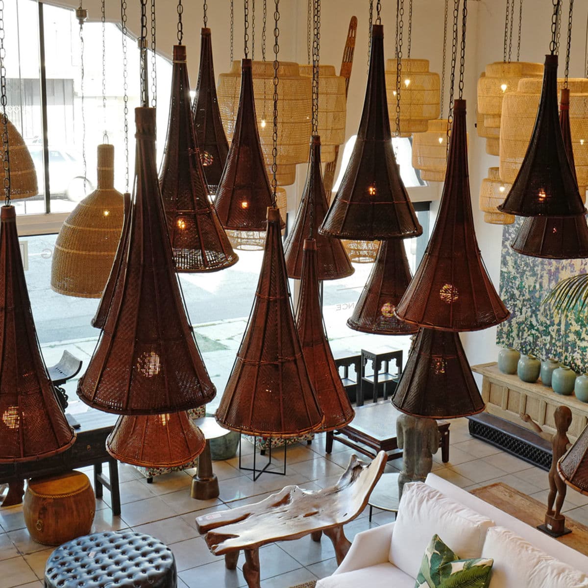 Antique Naga Village Basket Lantern - Thumbnail 10