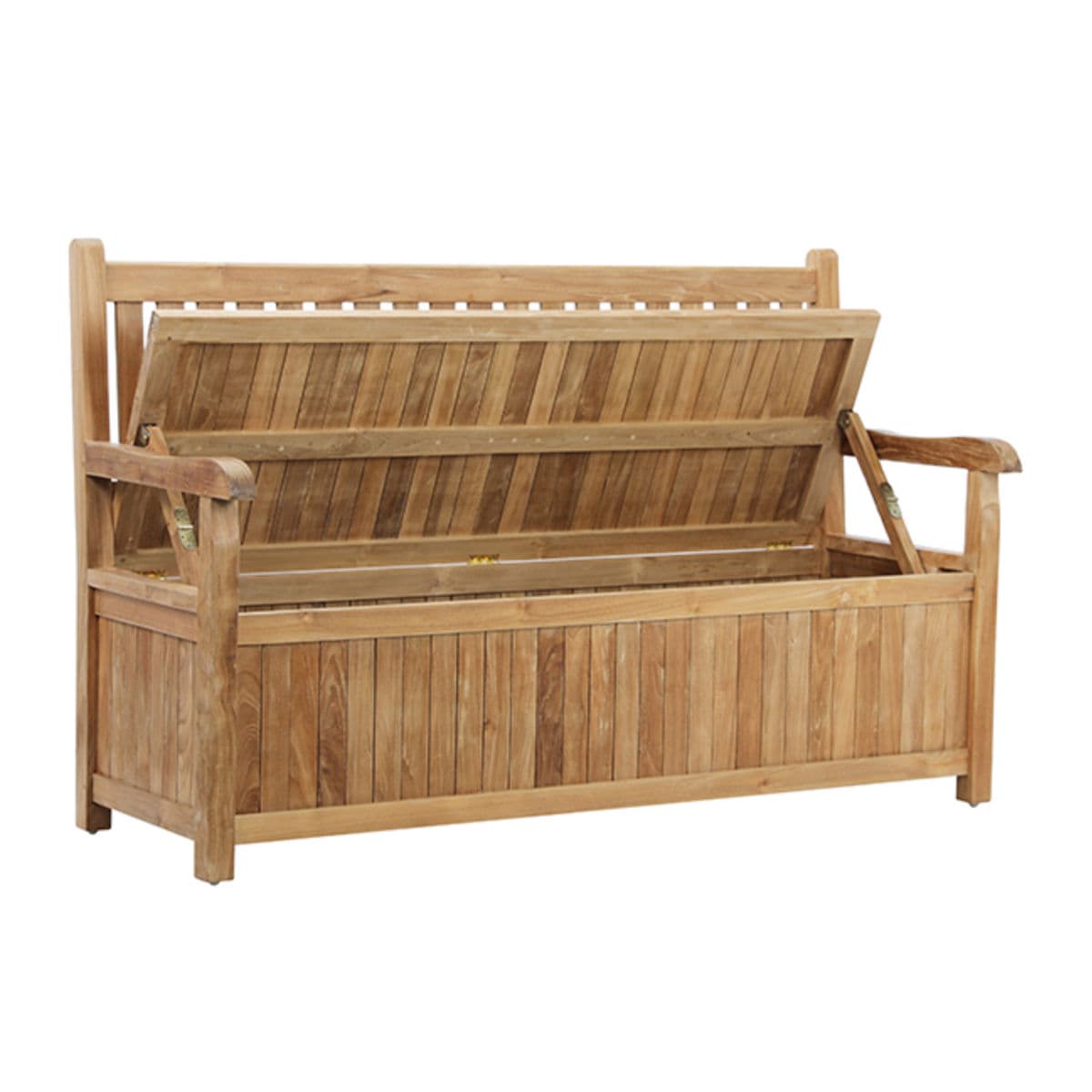 Outdoor Classic Teak Trunk Bench - Thumbnail 10