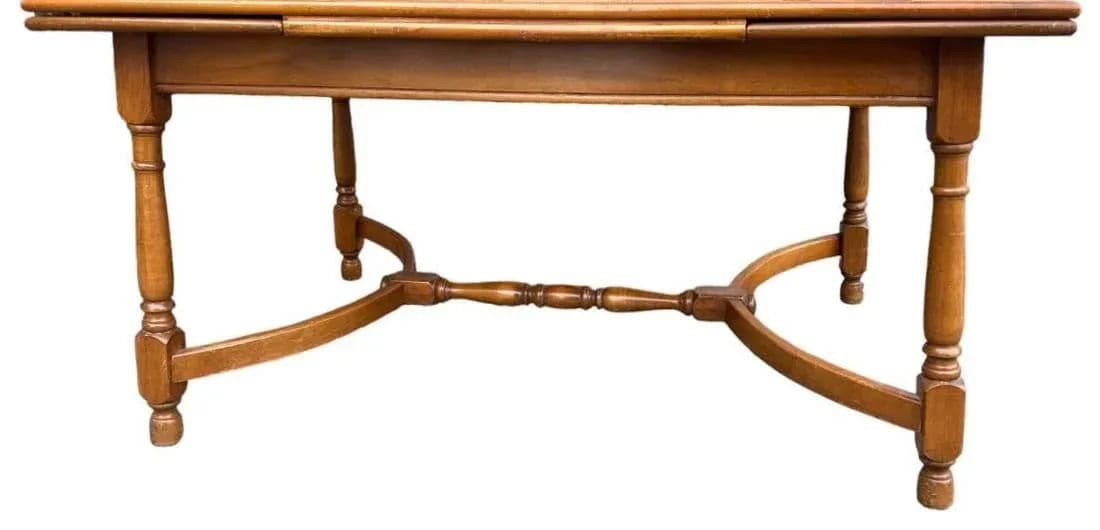 Heywood-Wakefield Vintage Birch Wood 84" Dining Table With Four Chairs - Mid 20th Century - Thumbnail 10