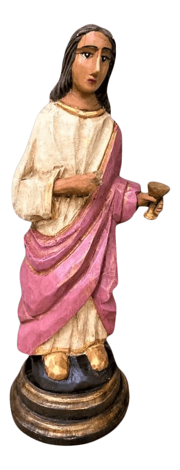 Large Mexican Santo Image of Santa Barbara by Jorge Morales Europa - Early 21st Century - Thumbnail 10