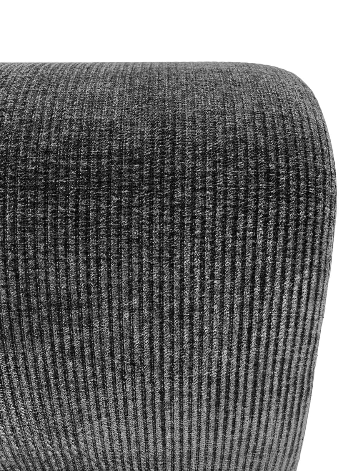 Charcoal Chenille Stripe Slipper Chair - Thumbnail 10