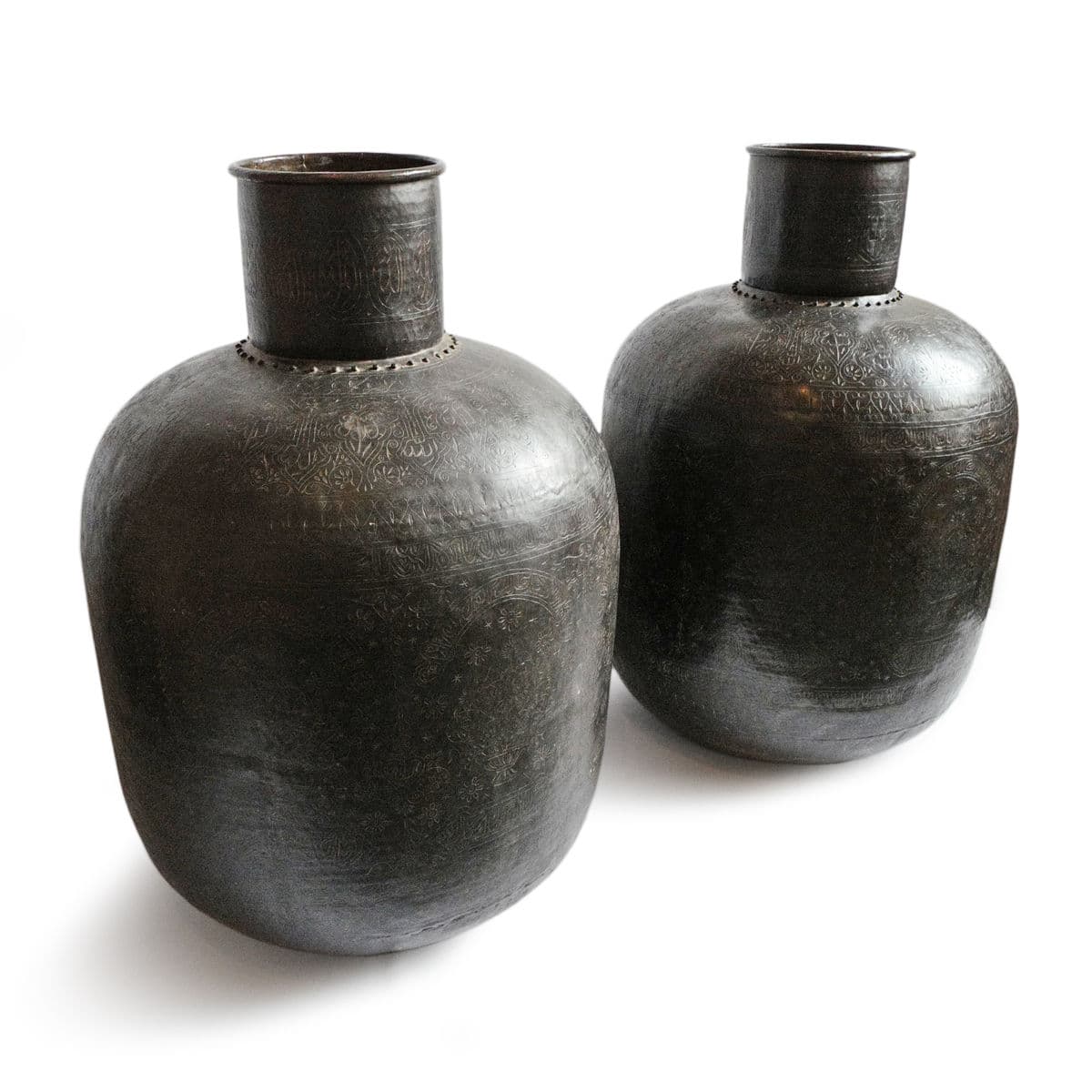 Large Antique Bronze Rajasthan Urn - Thumbnail 10