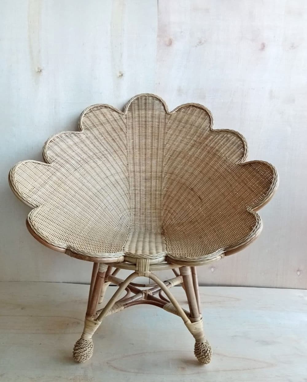 Raw Wicker Shell Chair - Thumbnail 11