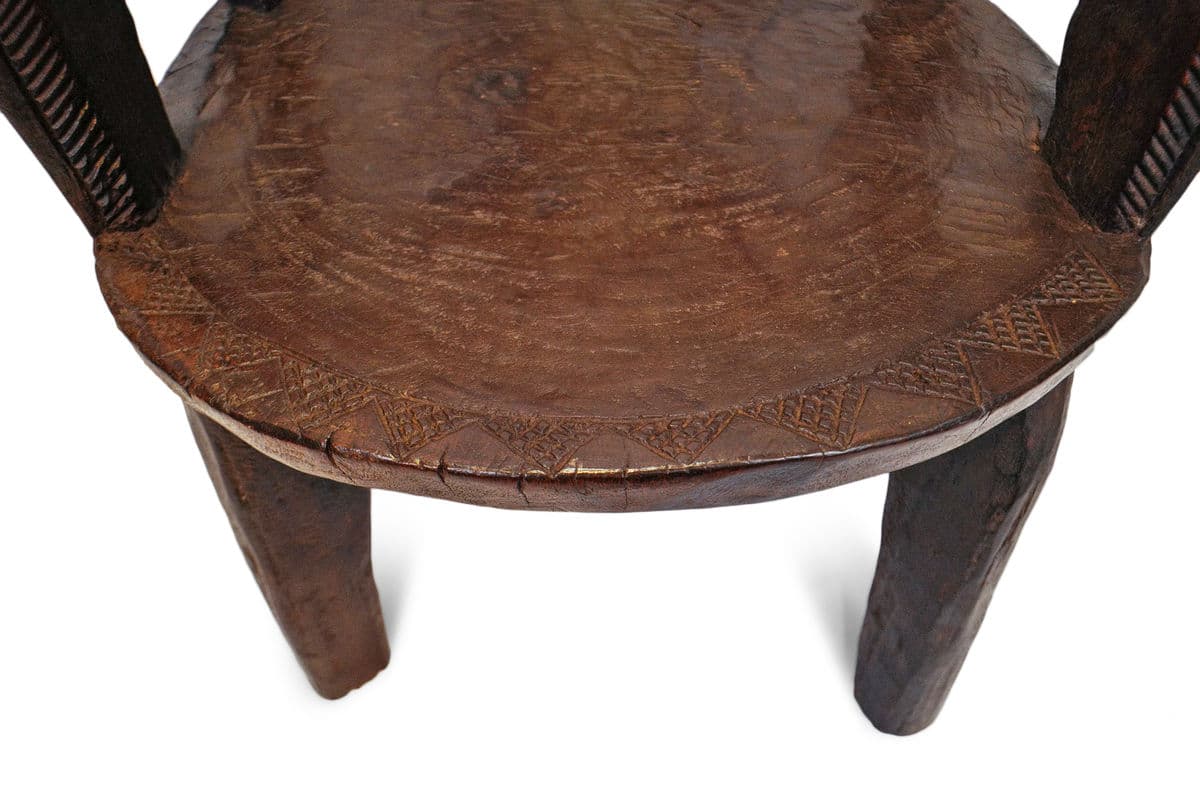 Vintage Guinea Village Chief Chair - Thumbnail 11