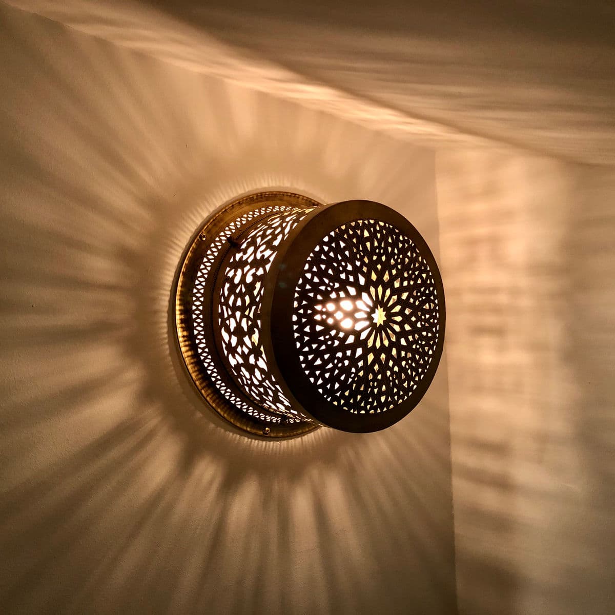 Brass Moroccan Wall / Ceiling Sconce - Thumbnail 11