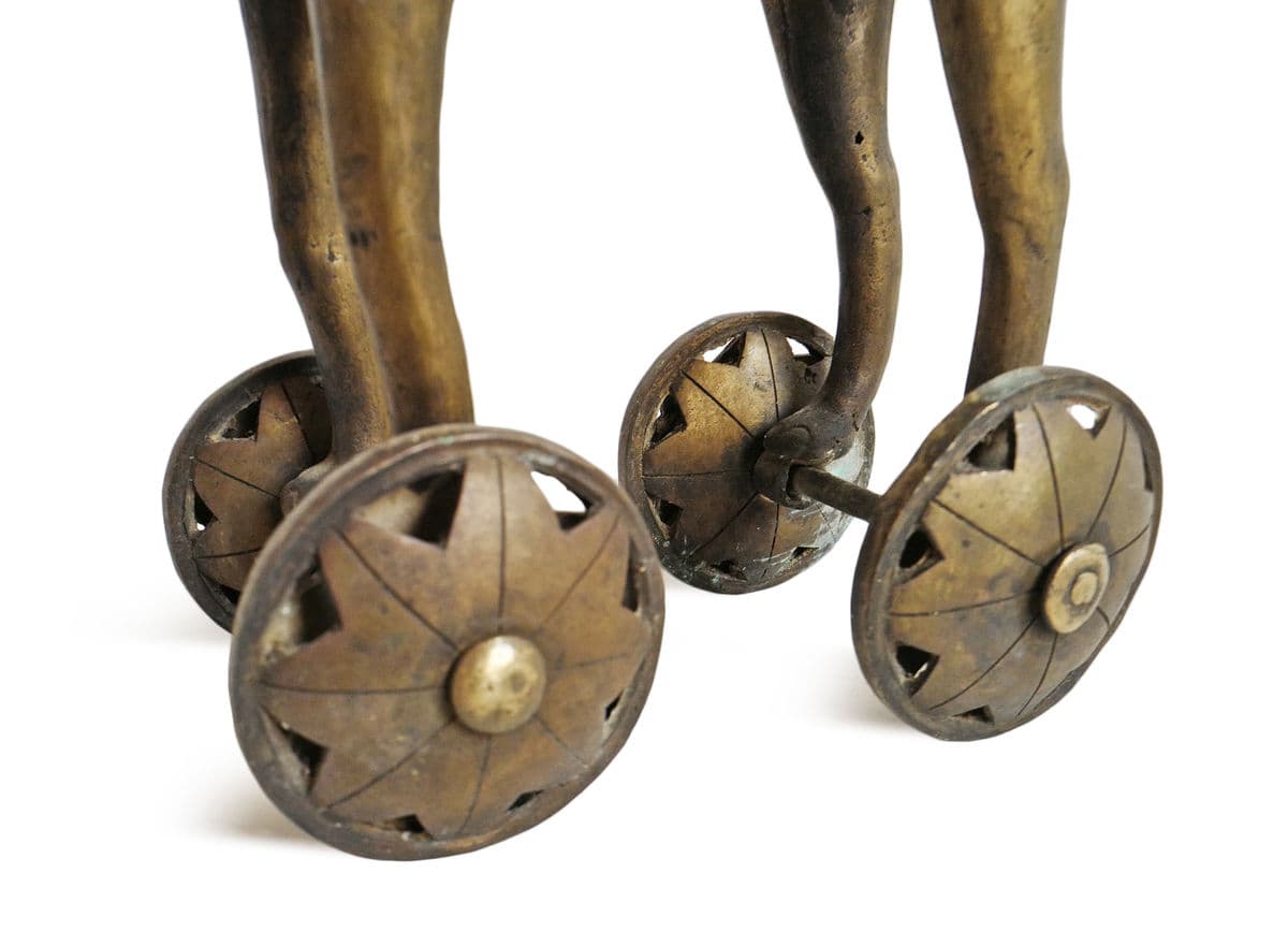 Antique Brass India Camel on Wheels - Thumbnail 11