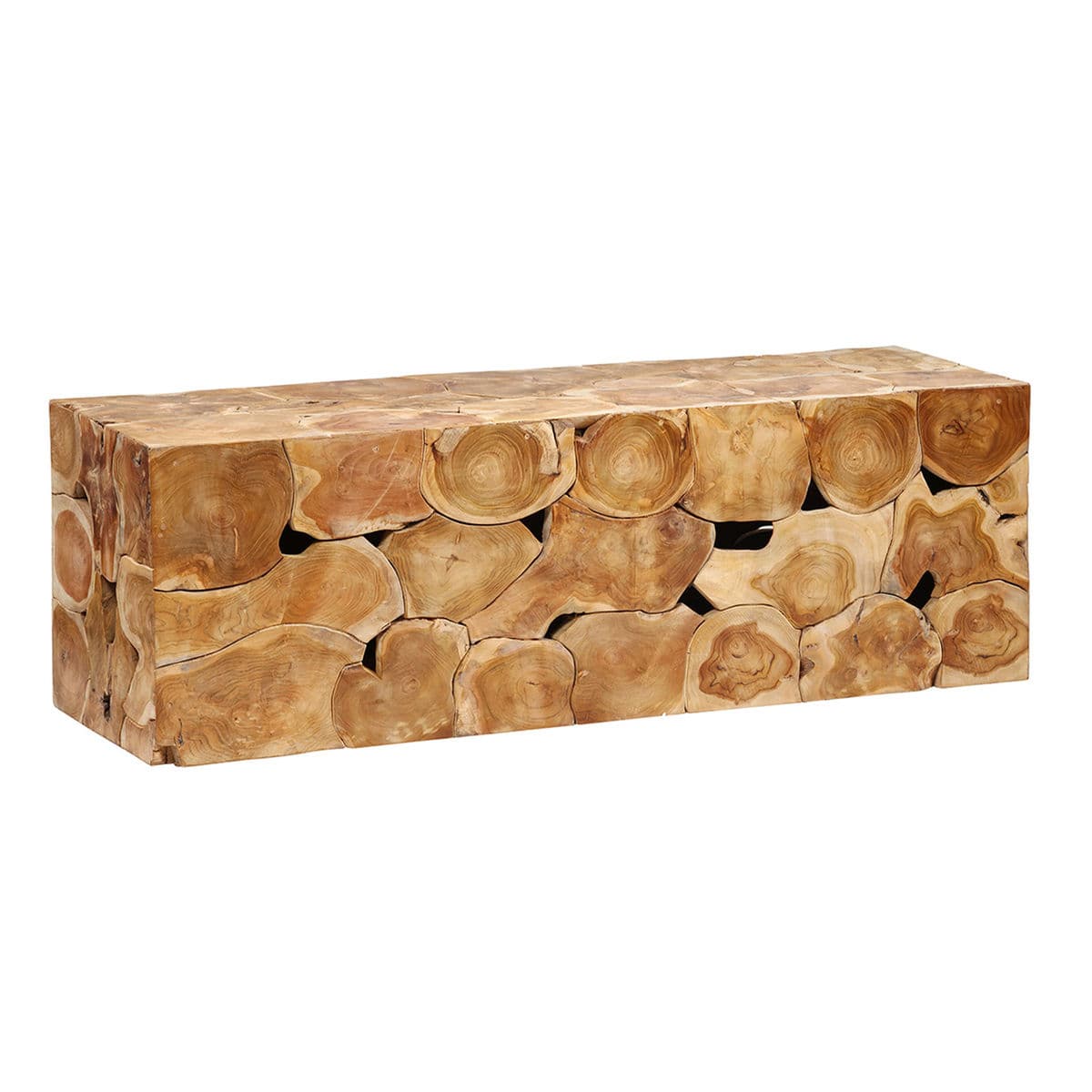 Salvaged Teak Root Block Bench Table - Thumbnail 11